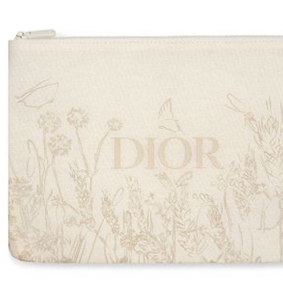 DIOR Beauty Makeup Bag Pouch Floral Flat Medium Authentic Luxury Gift - Picture 2 of 13